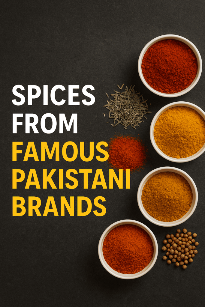 Spices from famous Pakistani brands